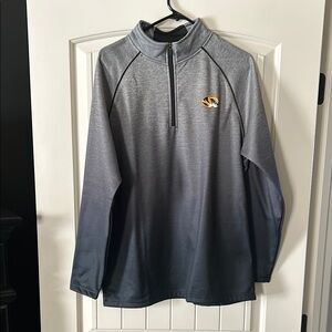 Mizzou Gray Quarter-Zip Pullover with Logo